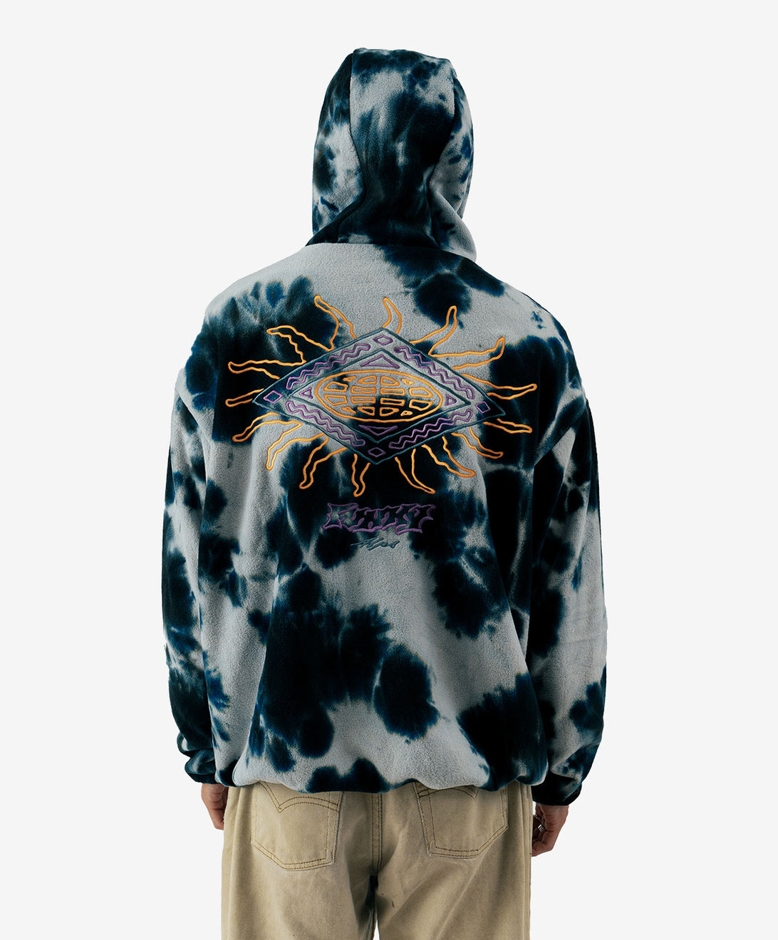 BEAM HOODED FLEECE TIEDYE