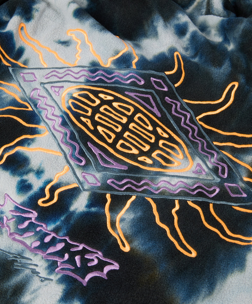 BEAM HOODED FLEECE TIEDYE