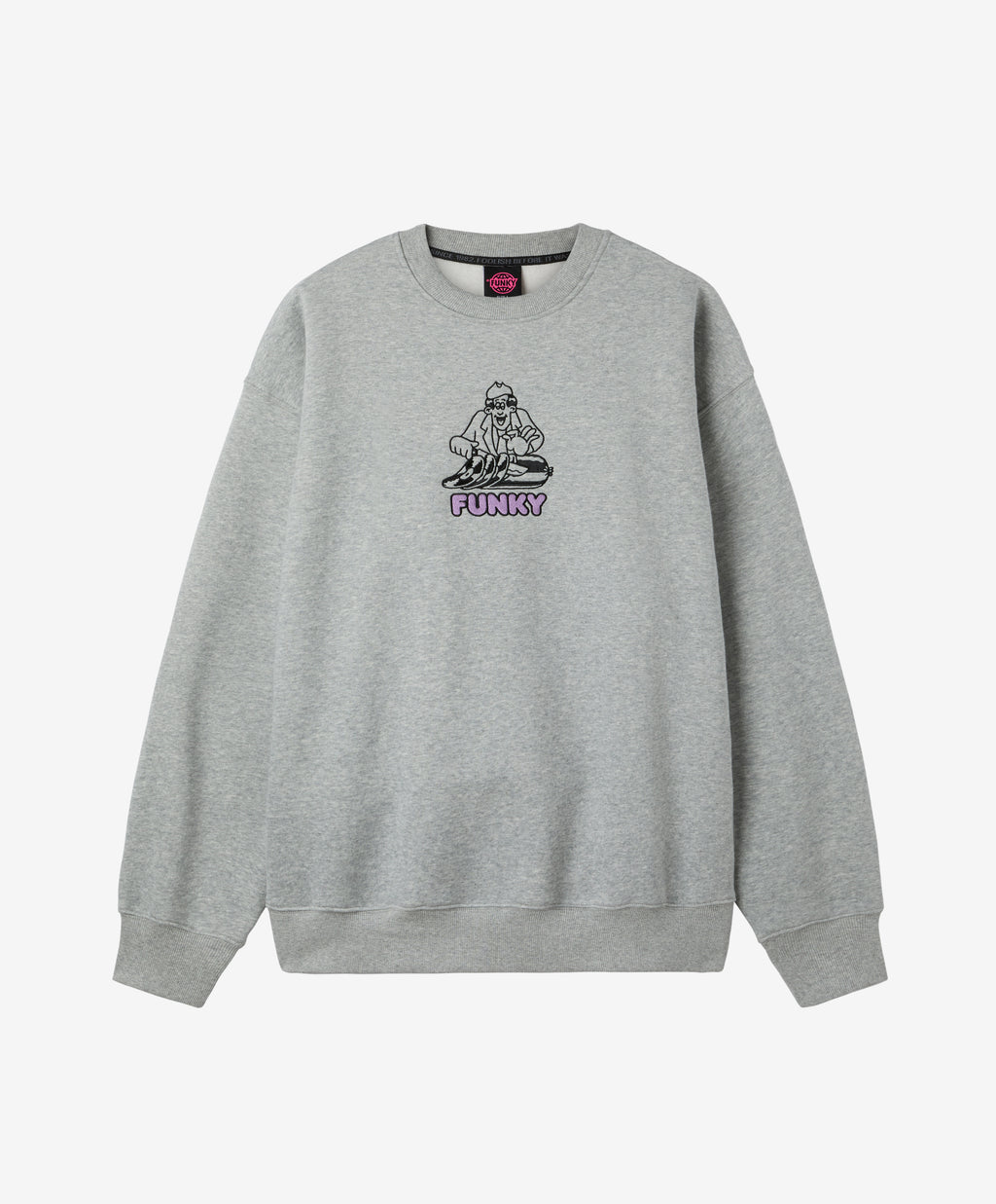 FRESH CREWNECK HEATHER GRAY RECORDS