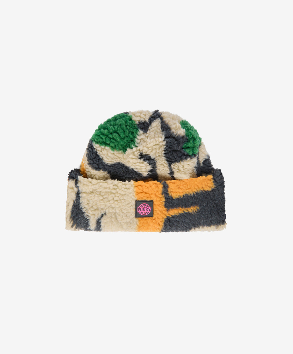 FAT SHERPA BEANIE GREEN MULTI