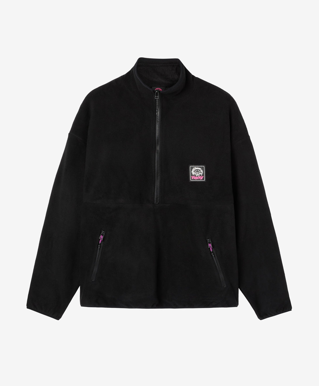 GROG HALF ZIP FLEECE BLACK