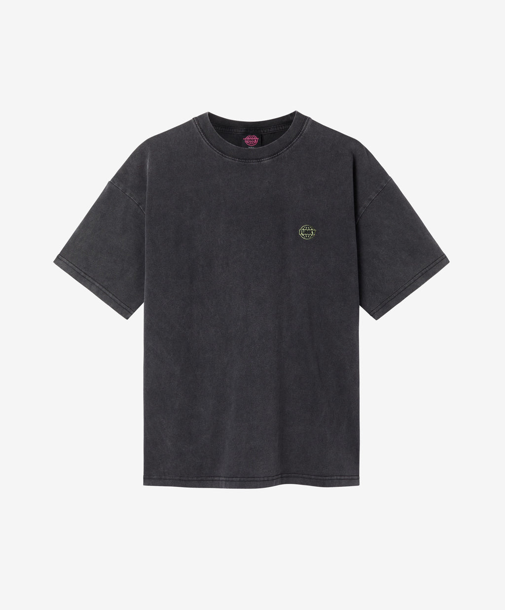 LOGO EMBROIDERY TEE WASHED BLACK