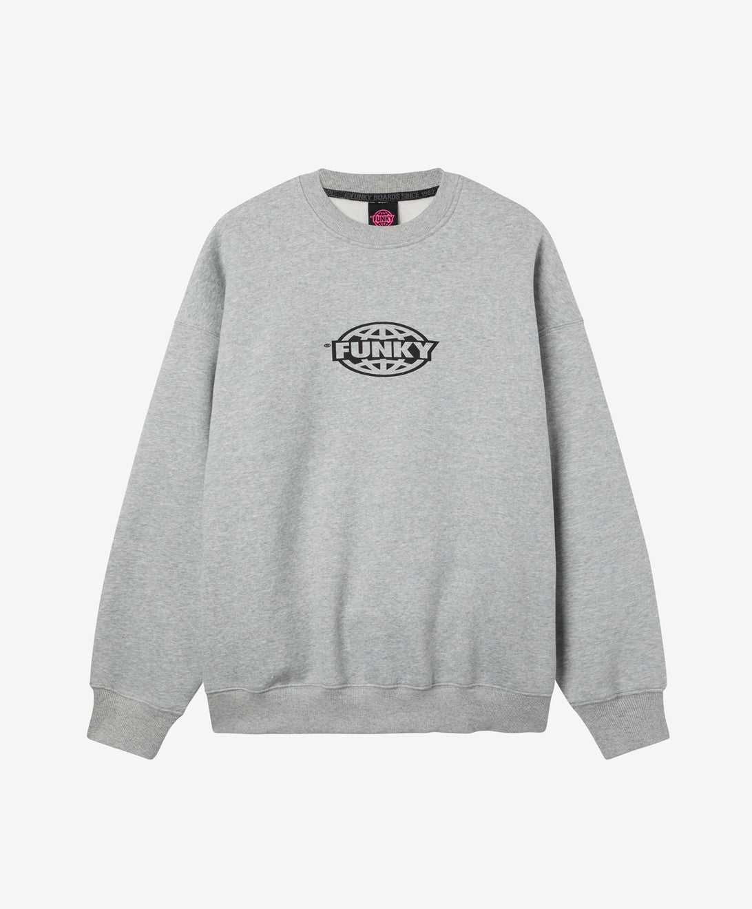 OVAL LOGO CREWNECK HEATHER GREY