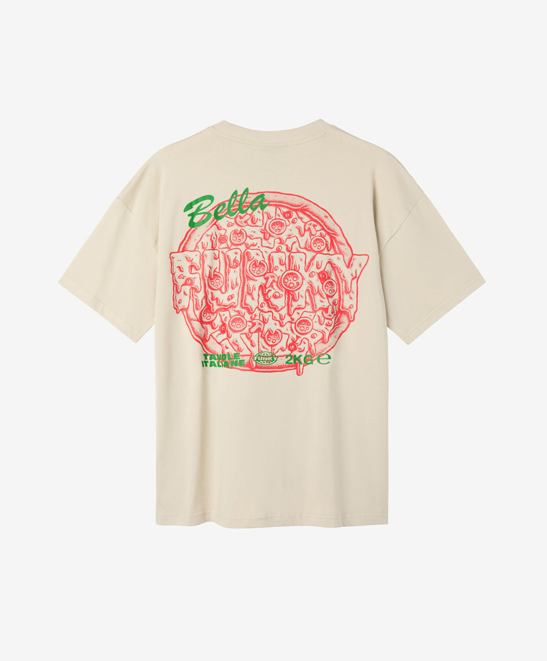 PIZZA TEE NATURAL RAW