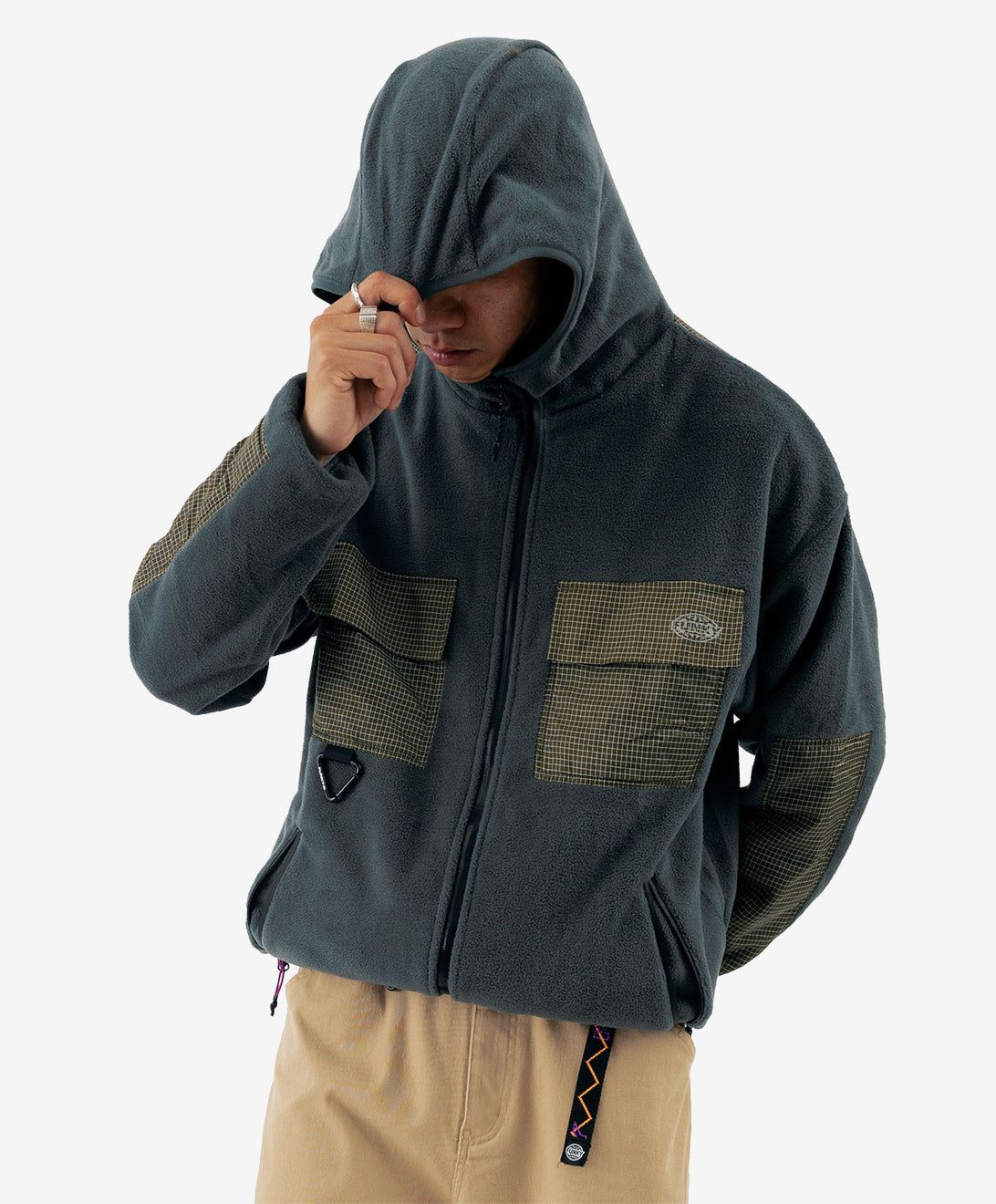 TECH HOODED FLEECE GREY